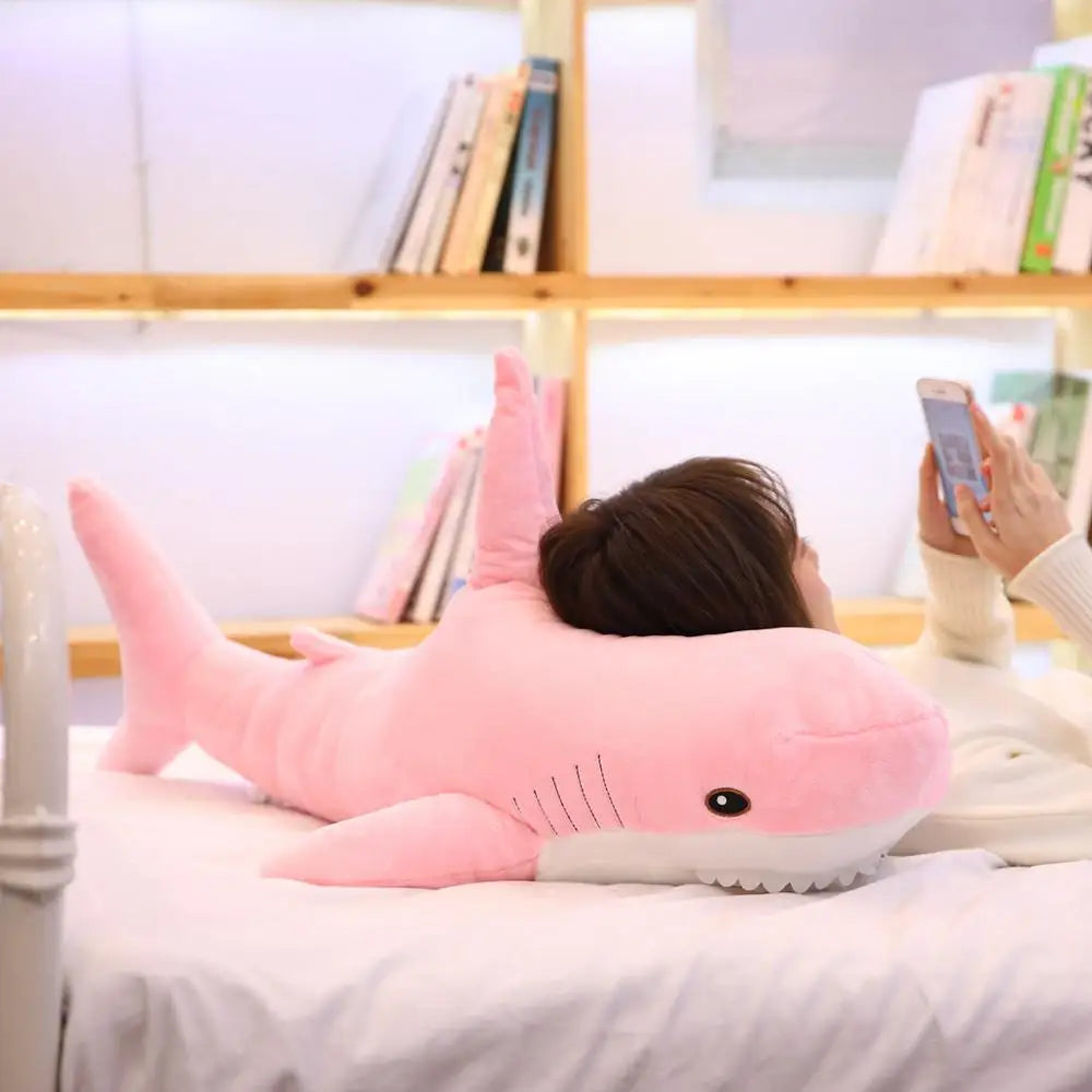 Big Soft Cute Shark Plush Toys Stuffed Kids Boys Girls Lovely Animal Pillow
