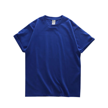 Oversized Heavyweight T Shirt for Men Summer Short Sleeve Tee 100% Cotton